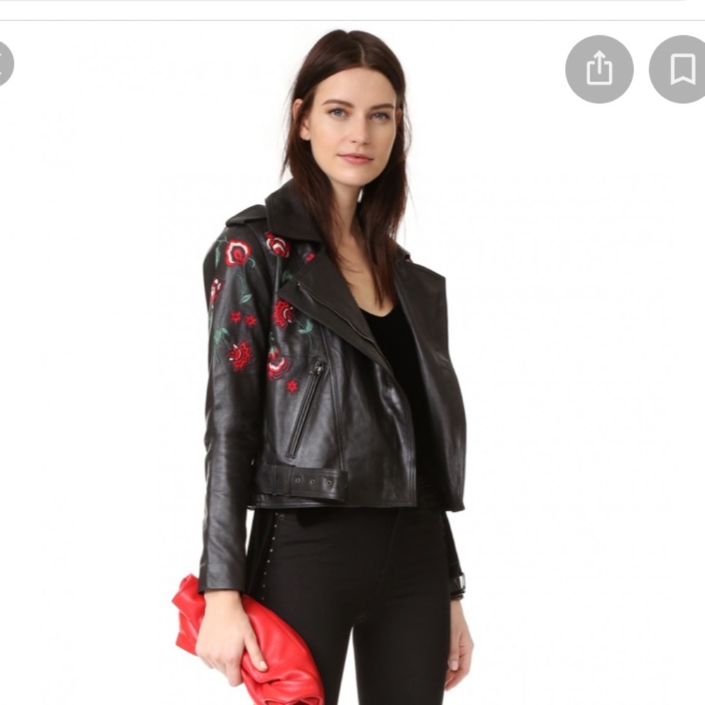 Parker Sinclair Embroidered Leather Jacket
